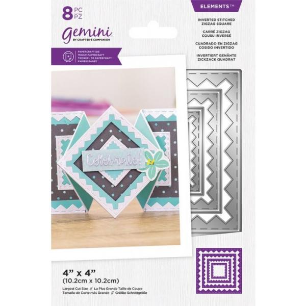 Gemini Inverted Stitched ZigZag Square Elements Dies  - Stanze - Fenster