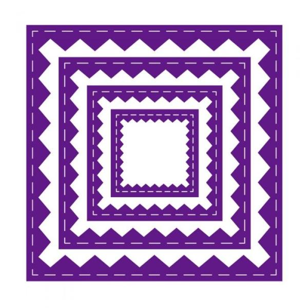 Gemini Inverted Stitched ZigZag Square Elements Dies  - Stanze - Fenster