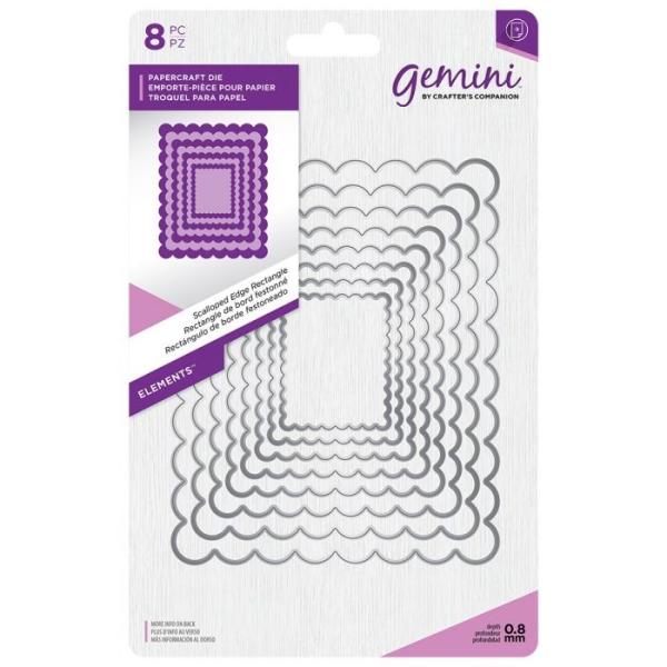 Gemini Scalloped Edge Rectangle Elements Dies  - Stanze - 