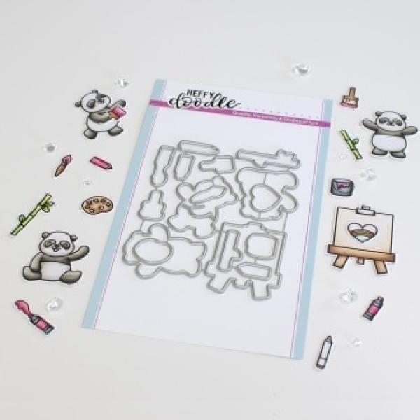 Heffy Doodle Pandtastic Painters  Cutting Dies - Stanze