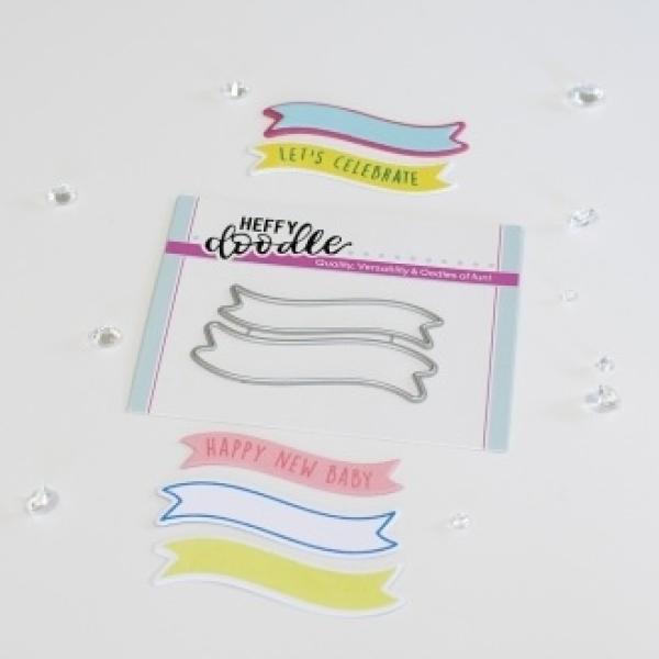 Heffy Doodle Wavy Banner  Cutting Dies - Stanze