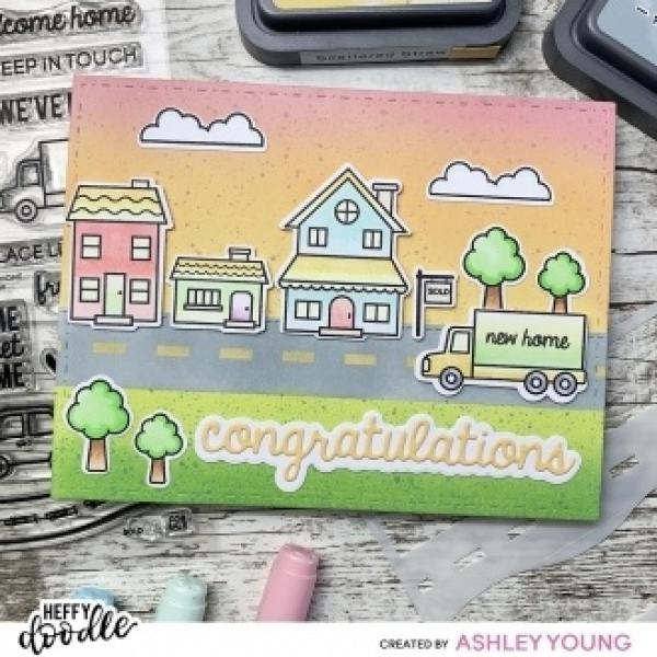 Heffy Doodle Congratulations Shadow  Cutting Dies - Stanze  