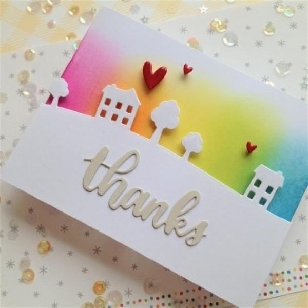 Heffy Doodle Little Town Border  Cutting Dies - Stanze  