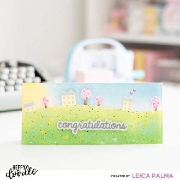 Heffy Doodle Little Town Border  Cutting Dies - Stanze  