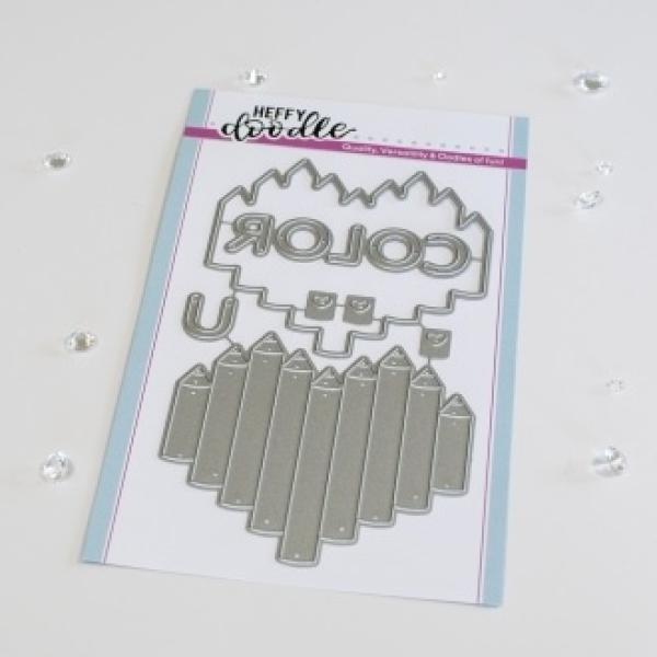 Heffy Doodle Heart Pencil  Cutting Dies - Stanze  