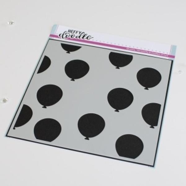 Heffy Doodle Balloon Room  Stencil - Schablone