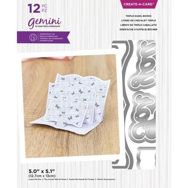 Gemini Triple Easel Books Create-a-Card Dies  - Stanze - 