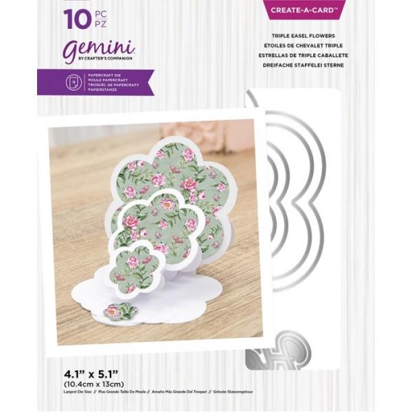 Gemini Triple Easel Flowers Create-a-Card Dies  - Stanze - 