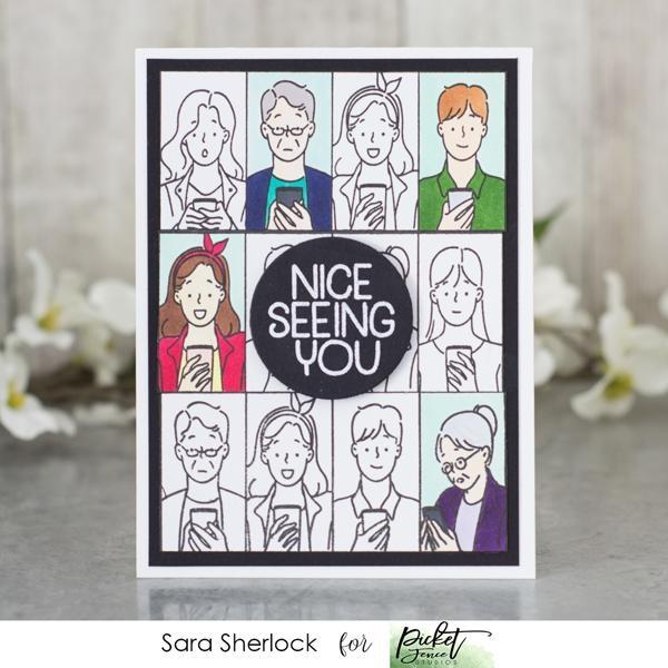 Picket Fence Studios Nice Seeing You Clear Stamps 