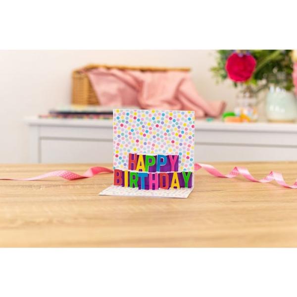 Gemini Shaped Pop Out Happy Birthday Expressions Dies  - Stanze - 