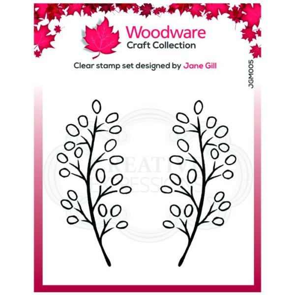 Woodware Carla Leaf  Clear Stamps - Stempel 