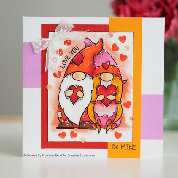 Woodware Valentine Gnome  Clear Stamps - Stempel 