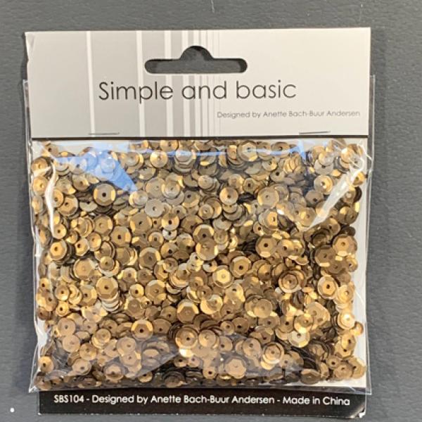 Simple and Basic " Bronze Sequin Mix " - Pailetten