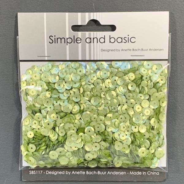 Simple and Basic " Spring Green Sequin Mix " - Pailetten