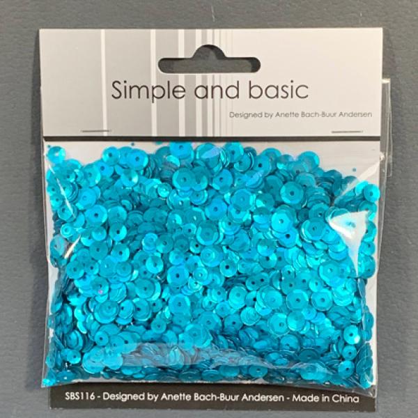 Simple and Basic " Turquoise Sequin Mix " - Pailetten