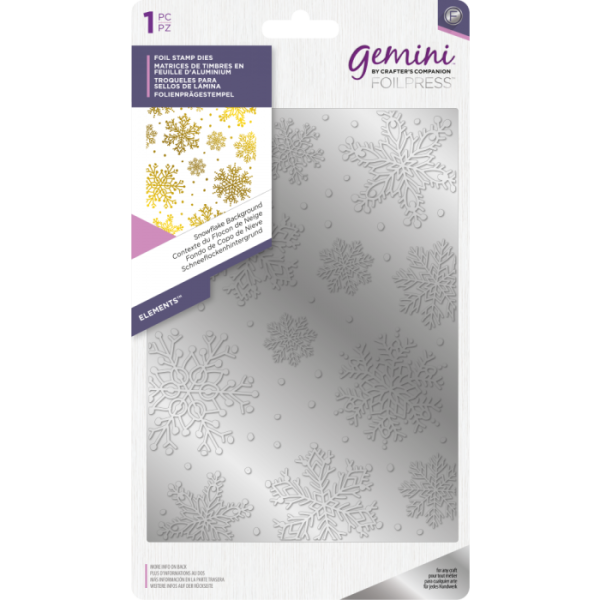 Gemini Foil Stamp  Elements Snowflake Background  -  Hotfoil - 