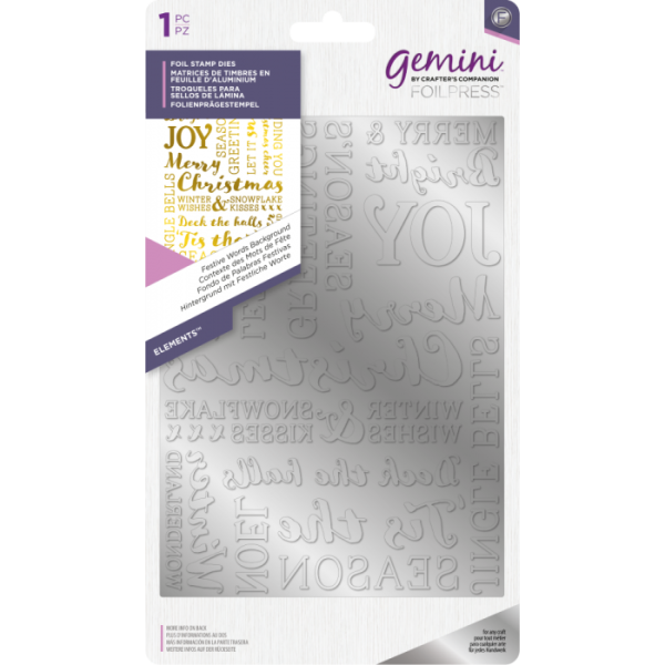 Gemini Foil Stamp  Foil Stamp Die Elements Festive Words Background  -  Hotfoil - 