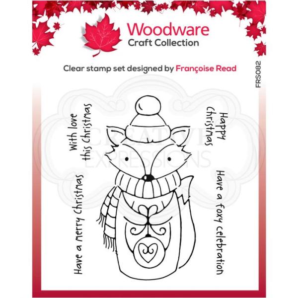 Woodware Foxy Christmas  Clear Stamps - Stempel 