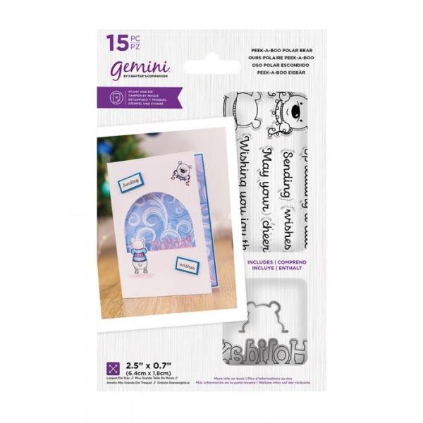 Gemini Peek-A-Boo Polar Bear Stamp & Die  - Stempel & Stanze 