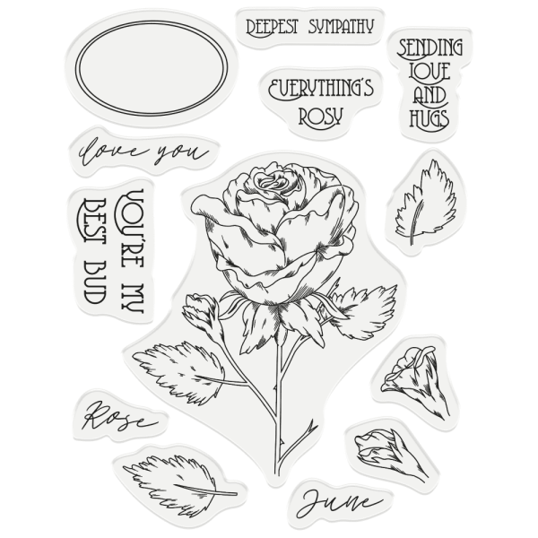 Gemini June Rose Stamp & Die  - Stempel & Stanze 