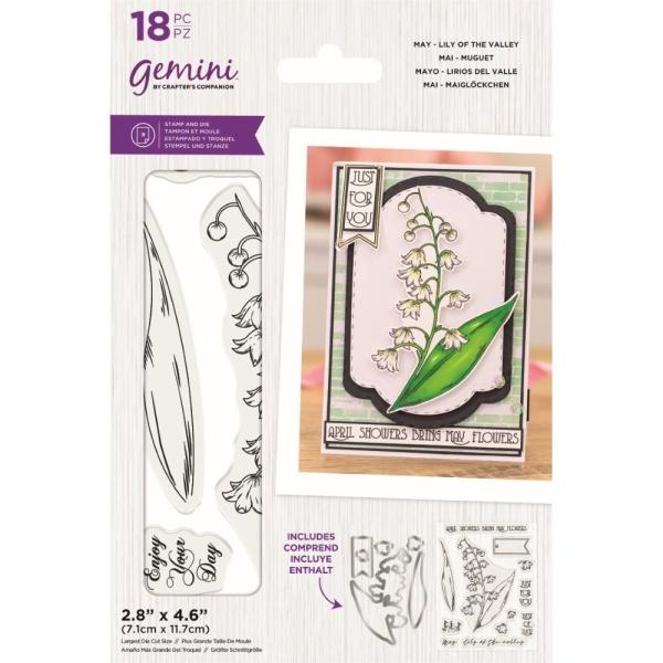 Gemini May Lily of the Valley Stamp & Die  - Stempel & Stanze 