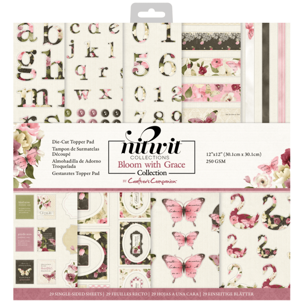 Crafters Companion - Bloom with Grace - 12" Paper Pack