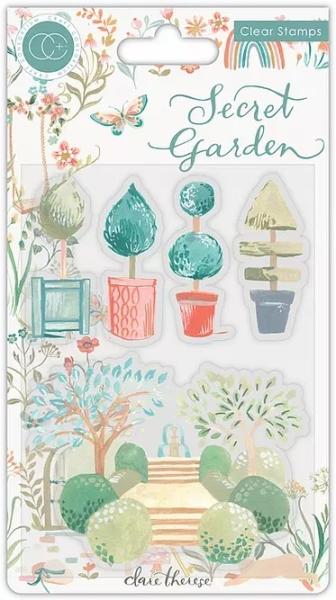 Craft Consortium Secret Garden Topiary Clear Stamps 