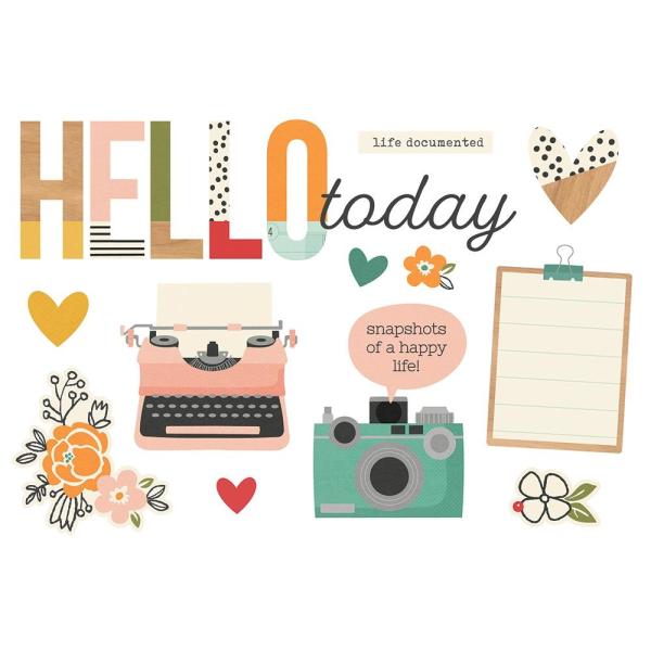 Simple Stories Simple Pages Pieces Hello Today (15925)   -  Stanzteile