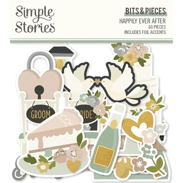 Simple Stories Happily Ever After   Bits & Pieces -  Stanzteile