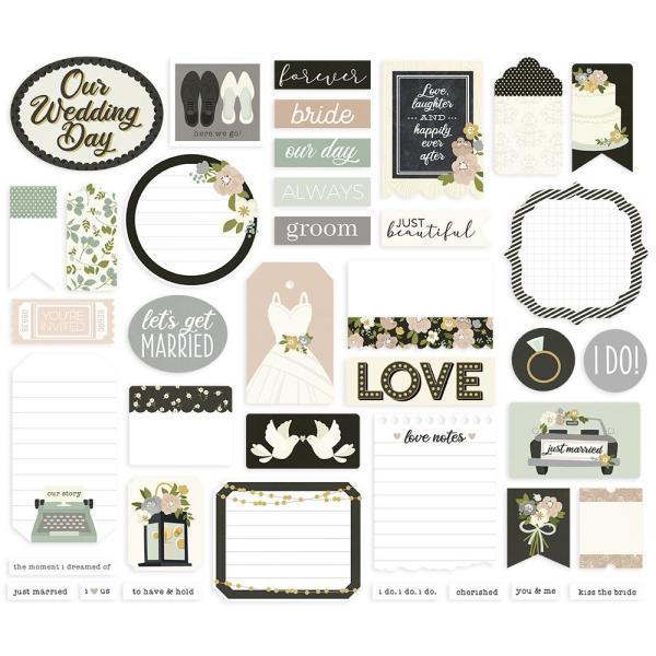 Simple Stories Simple  Happily Ever After Journal   Bits & Pieces -  Stanzteile