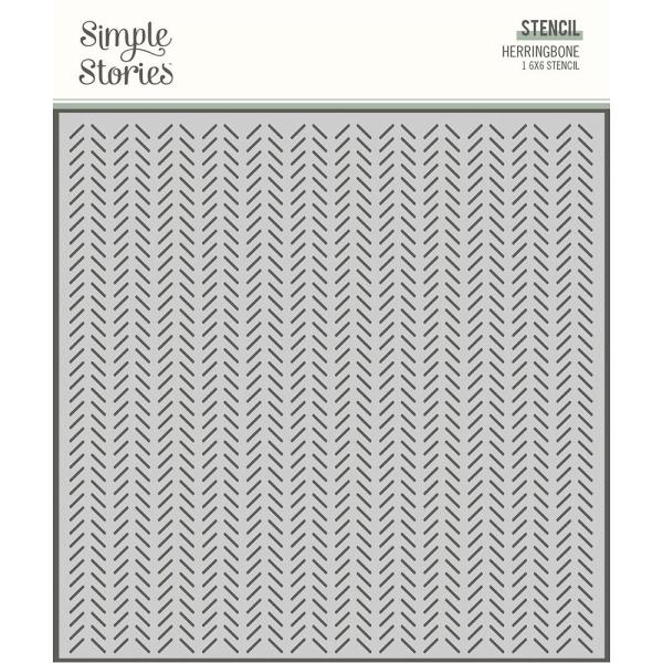 Simple Stories Simple  Happily Ever After Stencils Herringbone  - Schablone