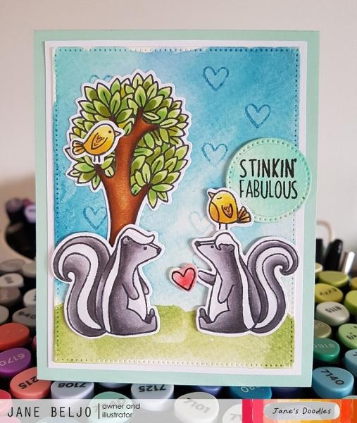 Janes Doodles "Stinks" Clear Stamp - Stempelset