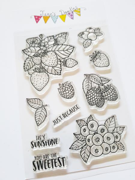 Janes Doodles " Berries" Clear Stamp - Stempelset