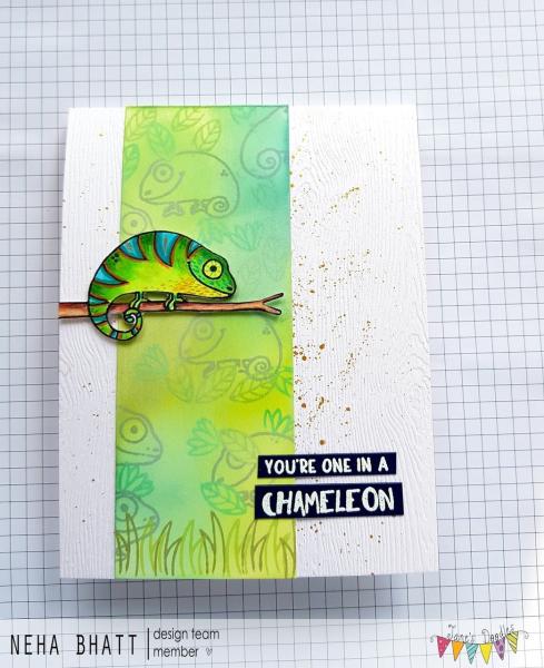 Janes Doodles " Chameleon" Clear Stamp - Stempelset