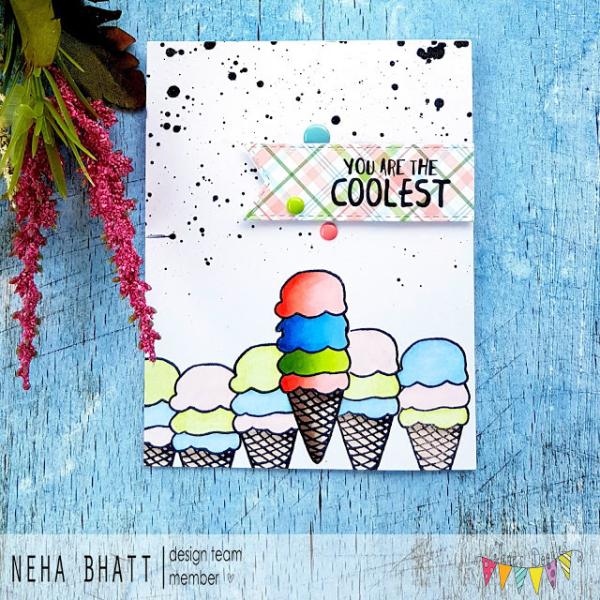 Janes Doodles " Cool" Clear Stamp - Stempelset