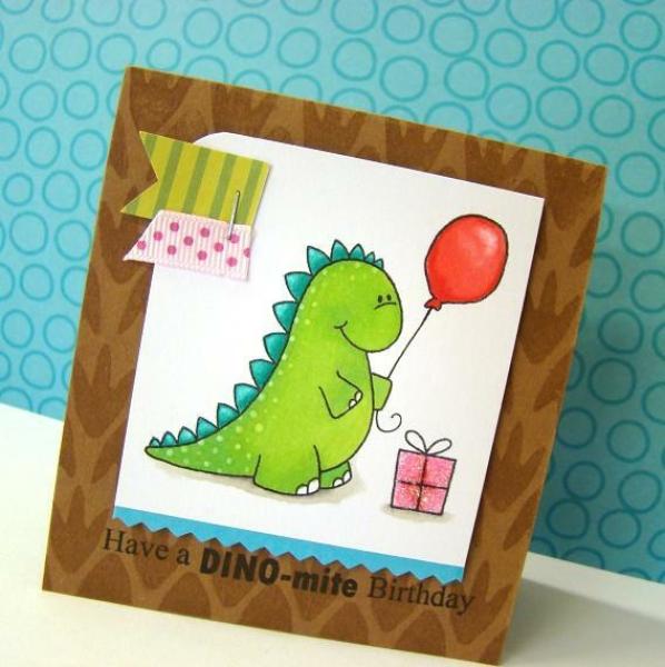 Janes Doodles " Dino-MITE" Clear Stamp - Stempelset