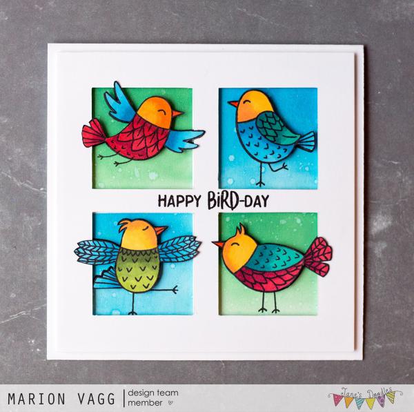 Janes Doodles " Free As A Bird" Clear Stamp - Stempelset