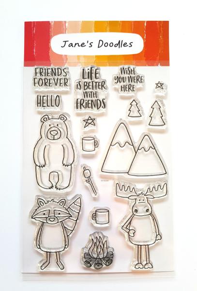 Janes Doodles " Outdoors" Clear Stamp - Stempelset