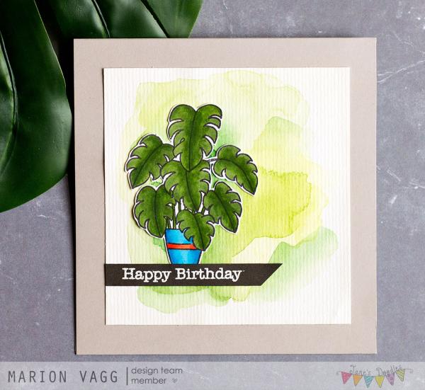 Janes Doodles " Plants" Clear Stamp - Stempelset