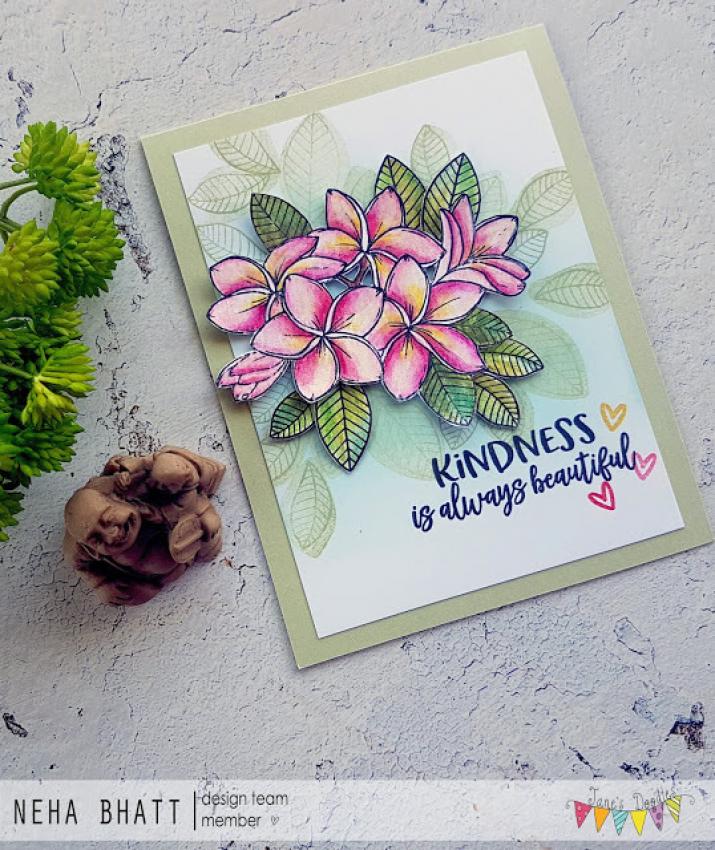 Janes Doodles " Plumeria" Clear Stamp - Stempelset