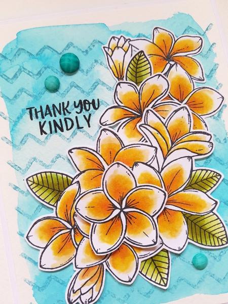 Janes Doodles " Plumeria" Clear Stamp - Stempelset