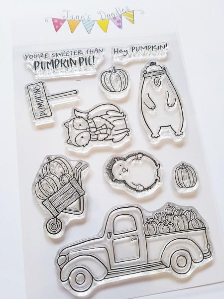 Janes Doodles " Pumpkin Patch" Clear Stamp - Stempelset