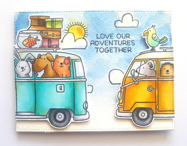 Janes Doodles " Road Trip" Clear Stamp - Stempelset