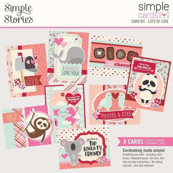 Simple Stories  Lots of Love Simple Cards Kit - Bits & Pieces