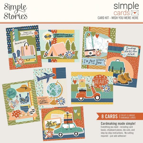 Simple Stories  Wish Yo Were Here Simple Cards Kit - Bits & Pieces