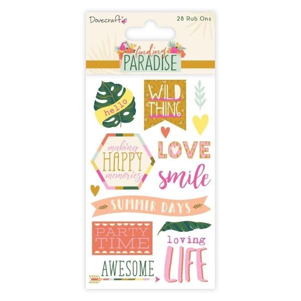 Dovecraft "Finding Paradise" Rub Ons (28pcs) (DCSTK104)