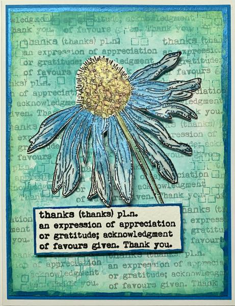 IndigoBlu "Colour Me Conehead Daisy" A6 Rubber Stamp