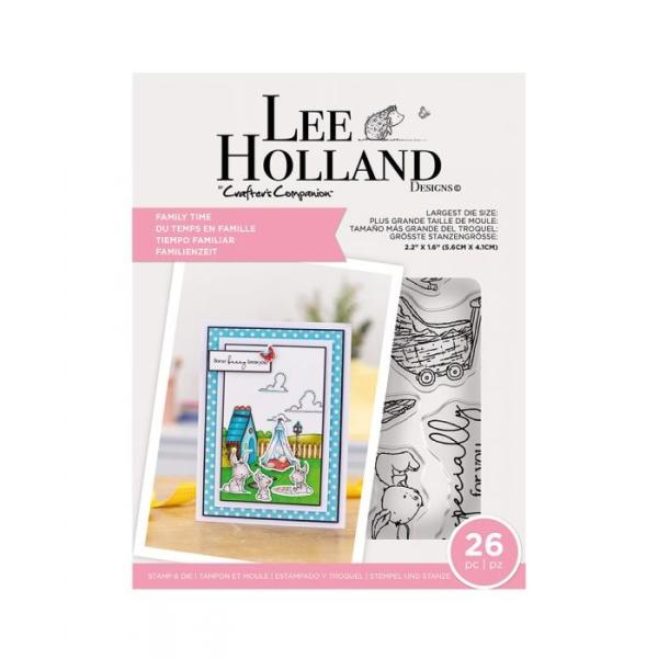 Crafters Companion - Lee Holland Stamp & Die Family Time  - Stanze & Stempel