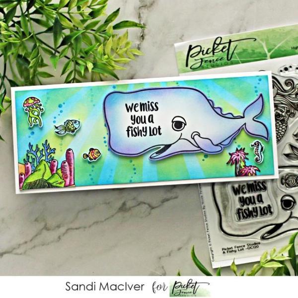 Picket Fence Studios You were Mermaid for Me Clear Stamps 