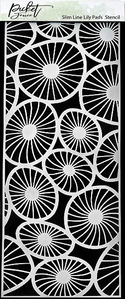 Picket Fence Studios Slim Line Lily Pads Stencil - Schablone